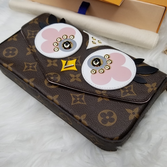 LOUIS VUITTON OWL FELICIE MONO RARE CROSSBODY BAG - Picture 2 of 8